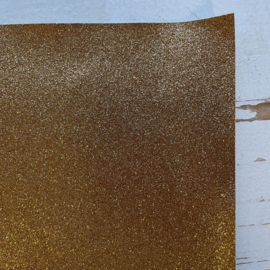 Glitter leer goud, goud/geel en koper goud
