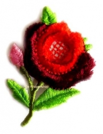 A0189 Rode bloem opstrijk