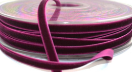 Velvet/fluweel band Bordeaux 6 mm