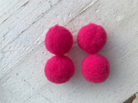 Pompom neon roze