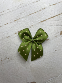 Satijnen polka dot strikjes diverse kleuren 3.5cm