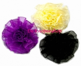 Organza bloem paars 5.5cm.