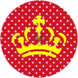 Flatback  KROON polkadot rood (k598)