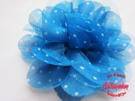 Bloem chiffon aqua polkadot 10cm. 