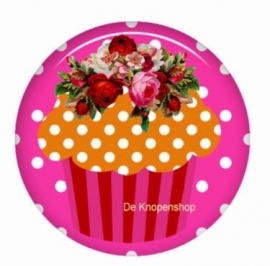 Flatback cupcake oranje (k789)