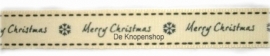 Vintage lint Merry Christmas (grijze tekst)