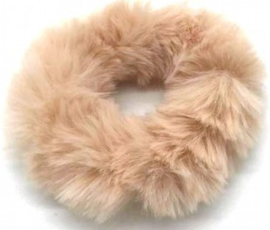 Scrunchie Haarwokkel fluffy grijs xl