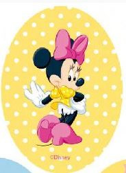 Minnie Mouse applicaties opstrijkbaar  polkadot geel