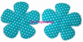 Bloem katoen aqua polkadot 4.7cm.