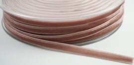 Velvet/fluweel band dusty pink/oud roze  6 mm