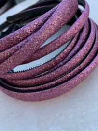 Diadeem glitter bruin 1cm