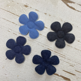 Bloem denim 4.7cm. Diverse kleuren.