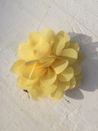 Chiffon bloem geel 7cm.
