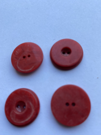 Knoop rood met klein gat 20mm