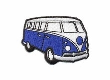 Opstrijk applicatie VW bus blauw