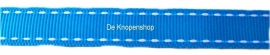 Sierband aqua & stiksel Grosgrain