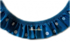 Ruche band aqua polka dot