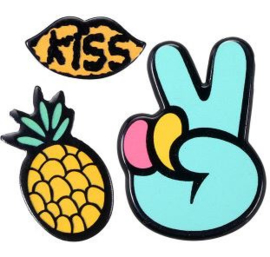 Broches/Pins kiss-ananas-peace