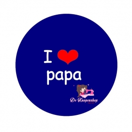 Flatback tekst I love papa marine (k083)