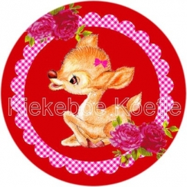 Flatback baby deer rood (k214)