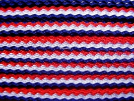 Rood,wit & blauw  zigzag