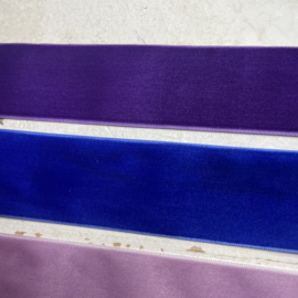 Fluweel velvet band 3,8cm breed diverse kleuren