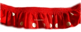 Ruche band rood polka dot