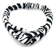 Haarband zebraprint zwart/wit