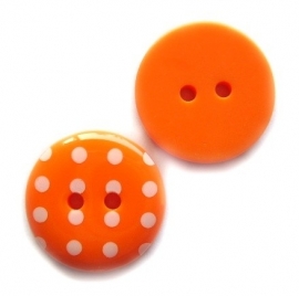 Stippen knoop oranje 1,5cm