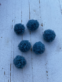 Pompom wollig jeans blue