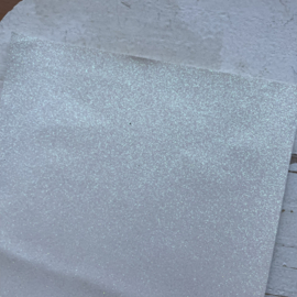 Leer glitter wit