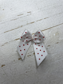 Satijnen polka dot strikjes diverse kleuren 3.5cm.