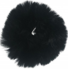 Scrunchie Haarwokkel fluffy grijs xl