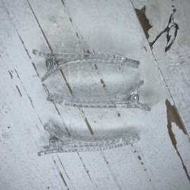 Alligator knip kunststof doorzichtig 7cm