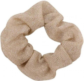 Scrunchie Haarwokkel zilver metallic