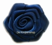 Roosje donkerblauw marine 3cm.