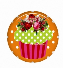 Flatback cupcake lime (k790)