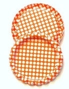 Bottlecap oranje polka dot pst