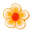 Kralen polymeer  bloem  Rood-oranje