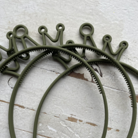 Diadeem kroon Princess pastel groen.