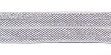 Elastisch biasband zilver grijs 2cm