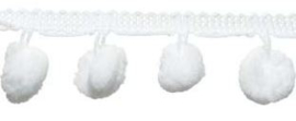 Pompomband wit 2cm