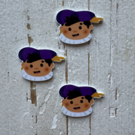Pietje roetveegpiet flatback 3cm paars