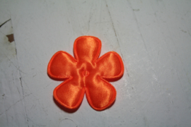 Satijnen applicatie bloem holland oranje 4.7cm