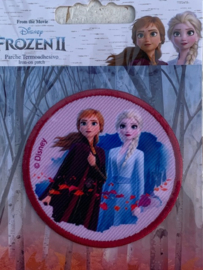 Frozen opstrijk applicatie ELSA + ANNA rond