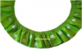 Ruche band lime polka dot