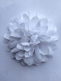 Bloemen chiffon 11 cm Wit