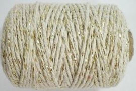 Cotton cord lurex naturel/goud
