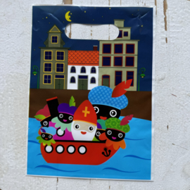Sinterklaas kado zakje 22x15cm