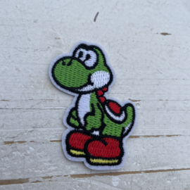 Strijkapplicaties super mario yoshi 6cm